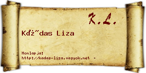 Kádas Liza névjegykártya